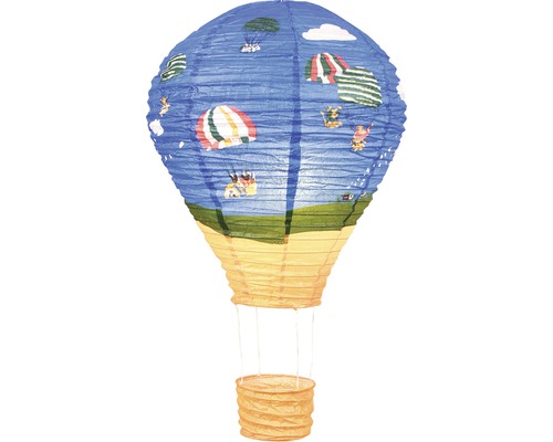 Luminaire pour chambre d'enfant ballon en papier Kizi multicolore Ø 350 mm sans culot + suspension