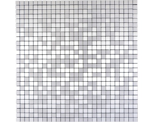 Mosaïque en aluminium autocollant Quadrat Alu Silver Silk brushed