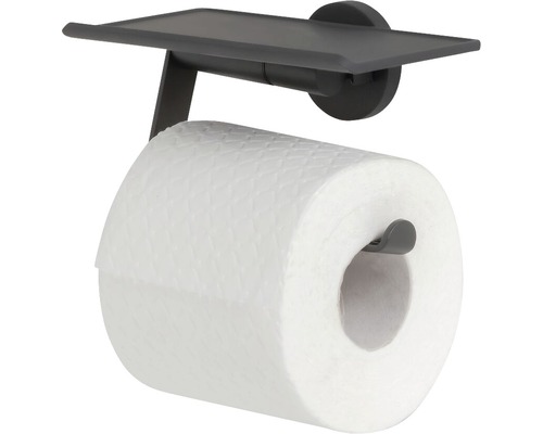 Dérouleur de papier toilette TIGER Noon avec tablette noir mat 1321730746