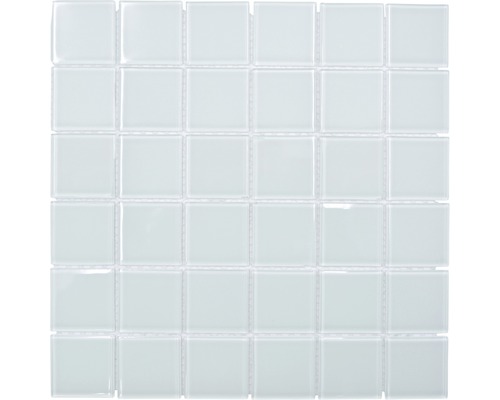 Mosaïque en verre Quadrat Crystal mélange de blanc Mosaïque carrée en verre