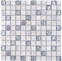 Mosaikfliese aus Marmor und Glas