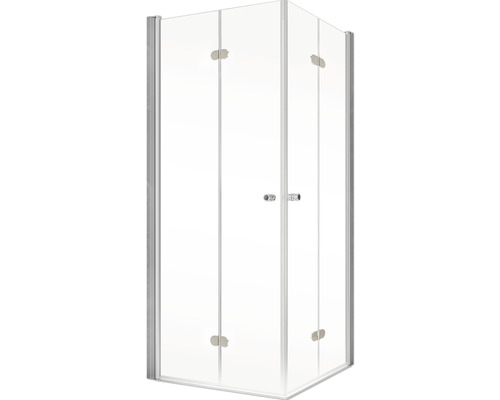 Cabine de douche d''angle avec porte tournante