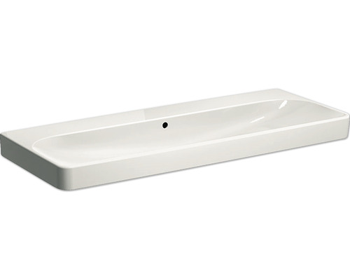 Vasque GEBERIT Smyle Square 120 cm blanc sans trou de robinetterie 500225011 Lavabo rectangulaire en céramique
