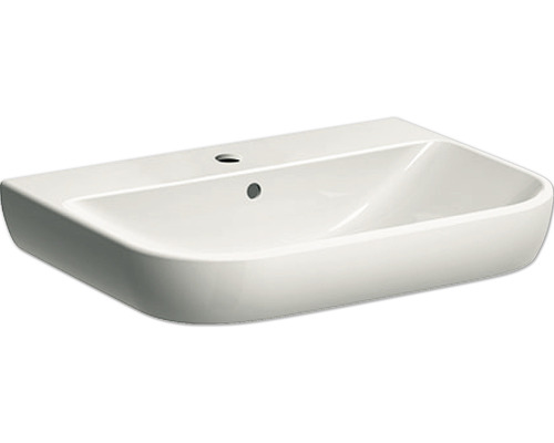 Lavabo standard Vasque GEBERIT Smyle 65,0 x 48,0 cm blanc brillant 500230011 Lavabo en céramique pour montage mural