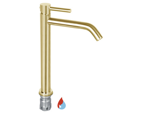 Goldfarbene Waschtischarmatur