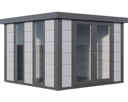 Abri de jardin avec fenêtres et double porte