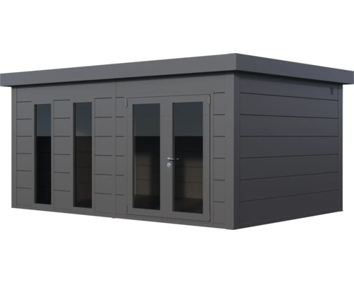 Abri de jardin moderne avec fenêtres et double porte