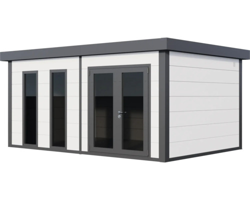 Abri de jardin moderne avec fenêtres et porte double