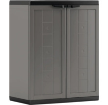 Armoire à outils en plastique grise avec deux portes