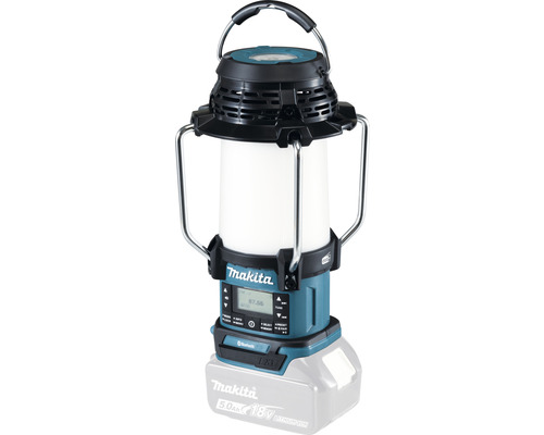 Radio sur batterie avec lanterne Makita DMR056 18V, sans batterie ni chargeur Lampe de chantier sans fil Makita avec poignée de transport et éléments de commande