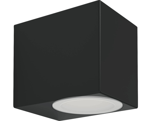 Applique extérieure LED GU10/4,6W 400 lm 3000 K 8x9 cm Jabaga noir Plafonnier cubique