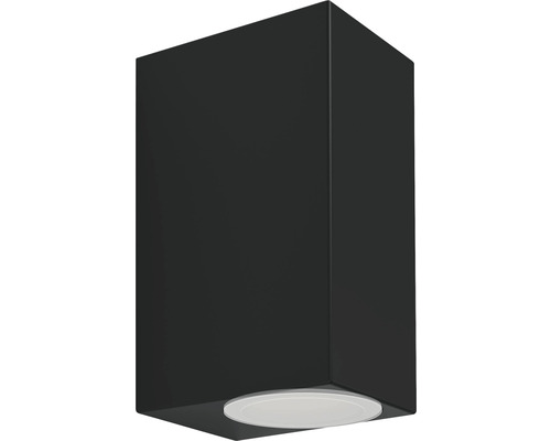 Applique extérieure LED 2x GU10/4,6W 2x 400 lm 3000 K 15,5x9 cm Jabaga noir Applique murale noire en forme de cube