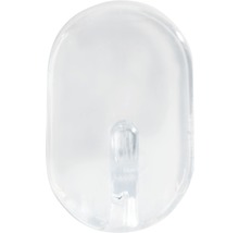 Ovalhaken mittel transparent 3er