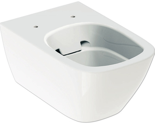 WC suspendu GEBERIT Smyle Square cuvette à fond creux sans bride de rinçage blanc sans abattant WC 500208011-0