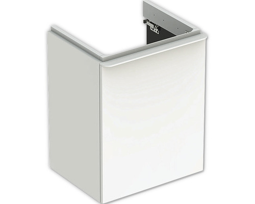 Meuble sous vasque GEBERIT Smyle Square tirant gauche pour lave-mains 49,2 cm blanc 500.364.00.1