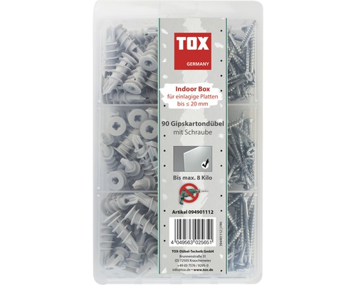 Sortimentsbox Tox Indoor Gipskartondübel 180 Teile 094901112