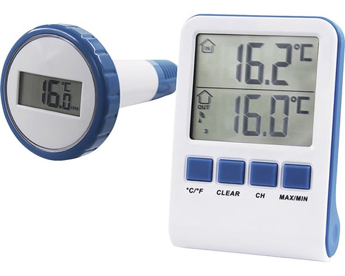 Thermomètre numérique en plastique blanc