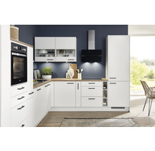 nobilia elements Winkelküche mit Geräten Urban 450 cm alpinweiss matt vormontiert Variante rechts 4004539047372