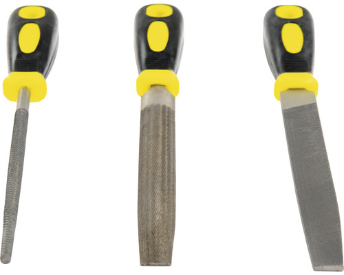 Trois limes avec poignées