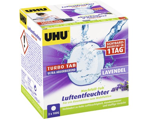 Tablettes de rechange UHU airmax pour ambiance lavande 2x 100 g