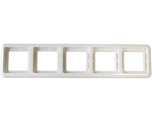 Plaque quintuple interrupteur encadrement Roth Lange ROTH LANGE Plus ultra blanc Cadre quintuple pour interrupteurs et prises