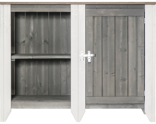 Armoire à outils/Cuisine d'extérieur Konsta type 561 Buffet avec porte 115x60x88 cm gris clair-crème