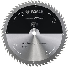 Bosch Logo Standard for Wood Kreissägeblatt, 190 x 1,6/1,1 x 30 Millimeter, 60 Zähne