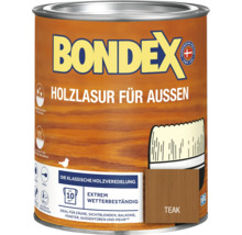 Lasure pour bois extérieur Bondex, teinte Teck