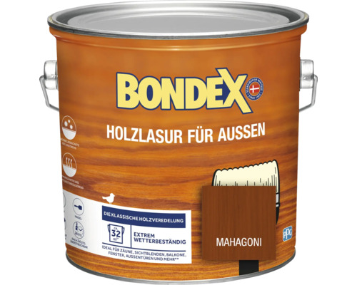 Lasure pour bois BONDEX acajou 2,5 l