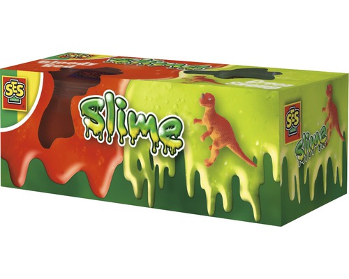 Kit créatif pâte slime T-Rex 2x 120g-0