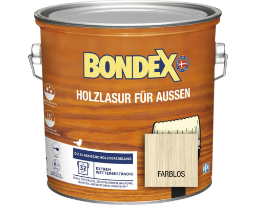 Lasure pour bois BONDEX incolore 2,5 l