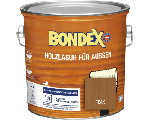 Lasure pour bois BONDEX teck 2,5 l