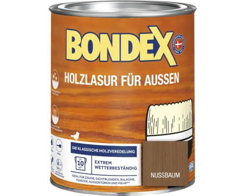 Lasure pour bois BONDEX noyer 750 ml