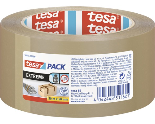 Ruban d’emballage marron tesapack® Extreme 50 m x 50 mm Ruban adhésif d''emballage Tesa Pack Extreme, 50 mm x 50 m