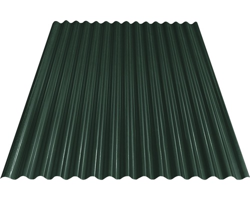 Tôle ondulée PRECIT Sinus S18 76/18 vert mousse RAL 6005 1200 x 883 x 0,4 mm