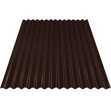 Tôle ondulée PRECIT Sinus S18 76/18 brun chocolat RAL 8017 1200 x 883 x 0,4 mm-thumb-0