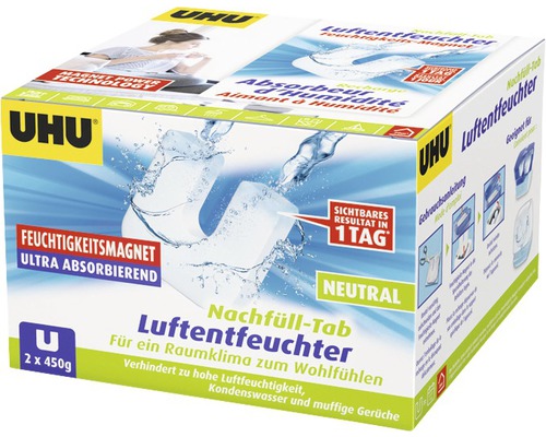 Tablettes de rechange UHU airmax pour ambiance neutre 2x 450 g