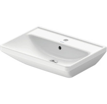 Lavabo en céramique avec trou pour robinet et trop-plein