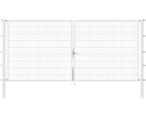 Stabgitter-Doppeltor ALBERTS Flexo 400 x 180 cm inkl. Pfosten 8 x 8 cm feuerverzinkt