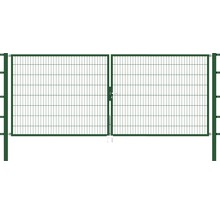 Doppeltor aus Metall für Gartenzäune