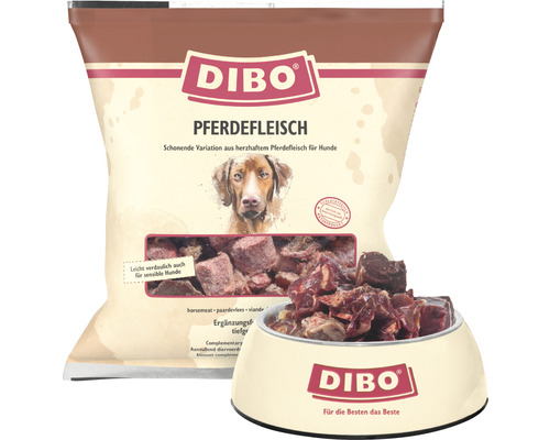 Aliments bruts pour animaux DIBO® viande de cheval 1 kg surgelés