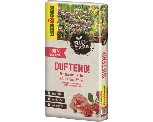 Terreau pour balcon, bacs et rosiers Floragard bio 40 l Terreau pour balcon, bacs et rosiers Floragard bio 40 l
