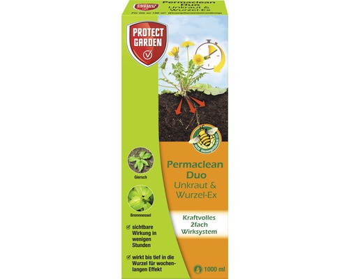Herbicide mauvaises herbes et racines Protect Garden Permaclean Duo concentré 1 l