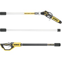 Tronçonneuse à batterie DeWalt en trois vues