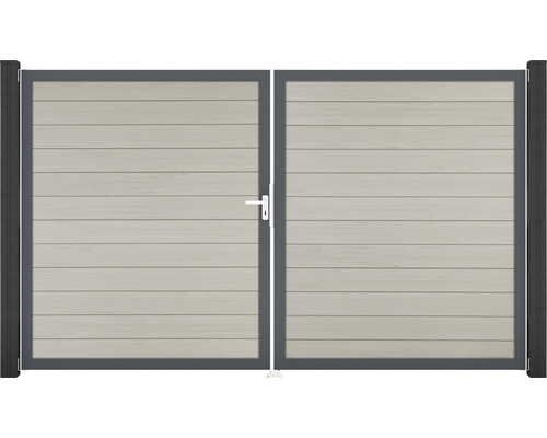 Portillon double GroJa Flex droite cadre anthracite 300 x 180 cm bicolore