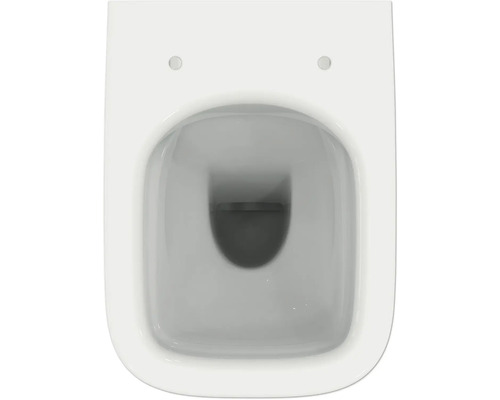 Toilette à fond creux blanche vue de dessus