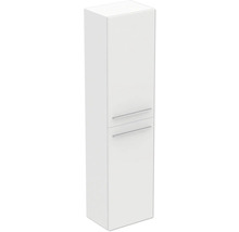 Armoire haute de salle de bain blanche avec deux tiroirs