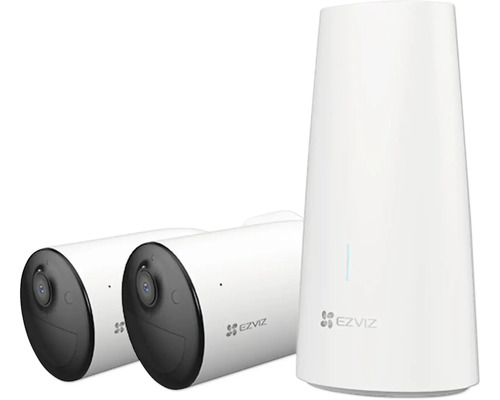 Kit caméra extérieure EZVIZ HB3-B2 fonctionnement sur batterie vision nocturne sirène