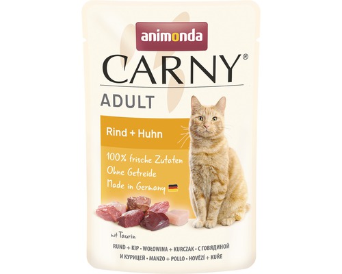 Pâtée pour chat animonda Carny Adult bœuf & poulet 85 g