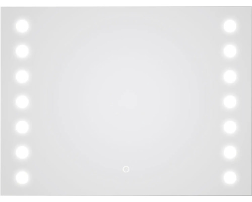 LED Badspiegel Silver Hollywood 80x60 cm